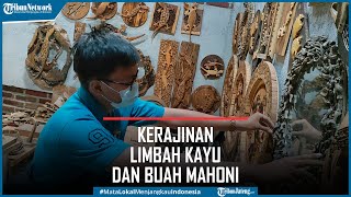 Kreatif! Pria di Batang Buat Kerajinan Seni yang Punya Nilai Ekonomi dari Kulit Kayu dan Buah Mahoni