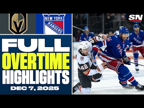 Vegas Golden Knights at New York Rangers | FULL Overtime Highlights - December 6, 2025