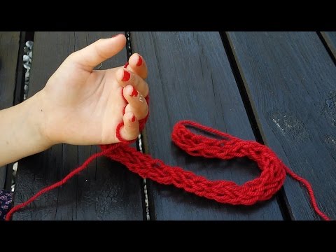 Finger knitting - knitting with your fingers - instructions
