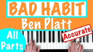 How to play &#39;BAD HABIT&#39; - Ben Platt | Piano Chords Tutorial
