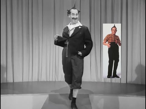 Sing While You Sell Groucho Marx - At the end, looks like Martin Short's Ed Grimley character to me!