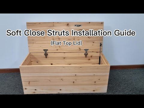 How to install soft close gas struts on a flat top lid?