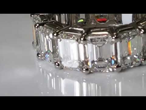 Emerald Cut Eternity Bands in D G