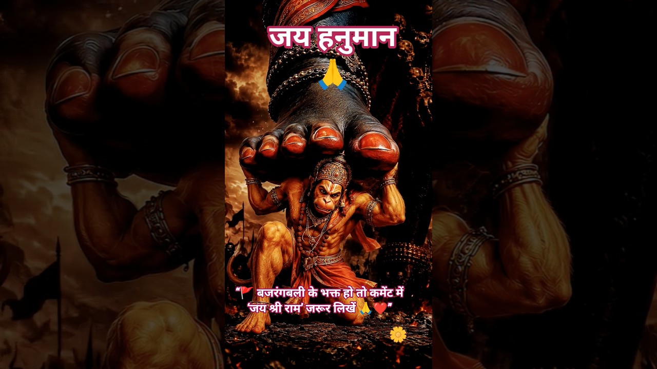 🚩 महाबली हनुमान जी का अद्भुत रूप 🙏 बजरंगबली की शक्ति देखिए 🔥 #shorts