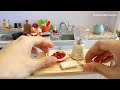 Re-Ment Mini Kitchen | Mini Toy Food Cooking | Toy Miniatures | Beef Burger & Strawberry Juice