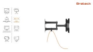 ECONOMICAL FULL-MOTION TV WALL MOUNT | LPA68-223 | Brateck