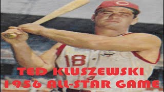 Ted Kluszewski Doubles Twice in the 1956 ASG (Color, Full Screen, Radio PlayByPlay) Cincinnati Reds