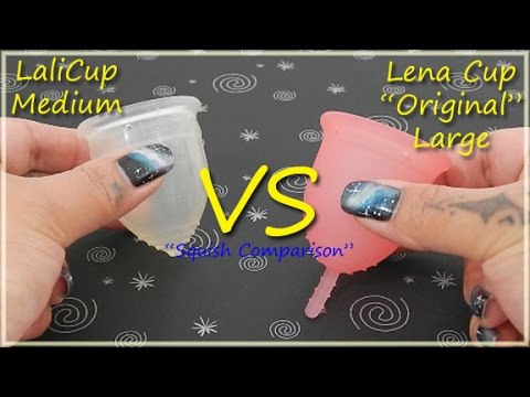LaliCup Med vs Lena "Original" Lg "Squish" - Menstrual Cups