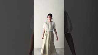 ベージュのフラワーコードマーメイドドレス 動画