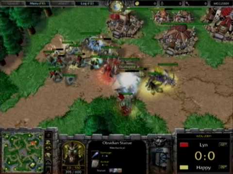 [WCG 2009 Grand Final - WarCraft3 3rd,4th - TwistedMeadows Map 1]  lyn vs happy
