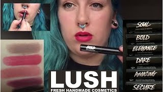 Oxford Street LUSH Lipstick Review (6 shades)