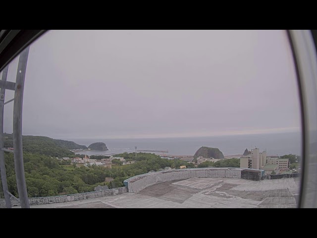 知床ウトロ漁港（知床第一ホテルから）