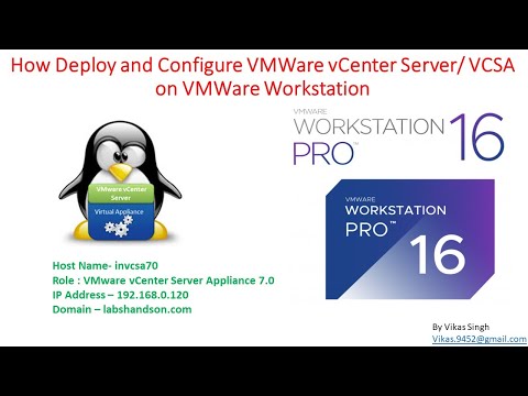 How Deploy and Configure VMWare vCenter Server or VCSA on VMWare Workstation