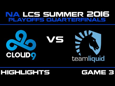 C9 vs NV Game 3 highlights NA LCS 2016 Summer Playoffs Quarterfinals Cloud9 vs Team Envy