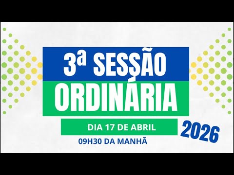 TERCEIRA SESSÃO ORDINÁRIA| MARCOLÂNDIA| PIAUÍ | TV CÂMARA | 17 DE MARÇO DE 2026
