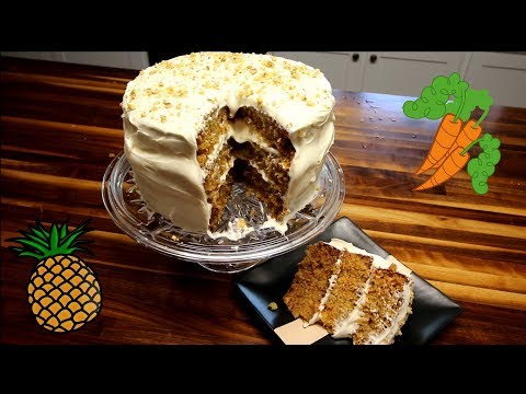 Old-Fashioned Pineapple Carrot Cake with Cream Cheese Frosting/Old School Recipes #5