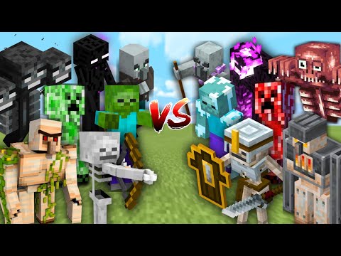 MINECRAFT MOBS vs THEIR VARIANTS in Minecraft Mob Battle