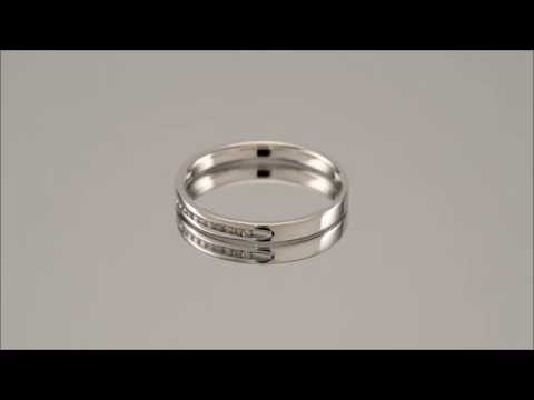 9ct White Gold 7pt Diamond Half Eternity/Wedding Ring - D6818