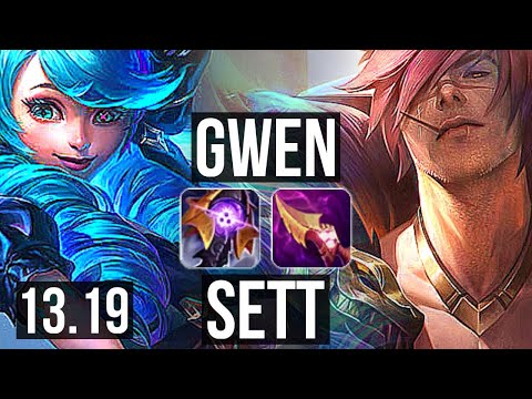 GWEN vs SETT (TOP) | 1100+ games, 6/2/7 | BR Grandmaster | 13.19
