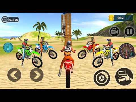 Extreme Motocross beach Bike Stunt Driving #5 - Motorbike Racing Best Bike game Android Gameplay