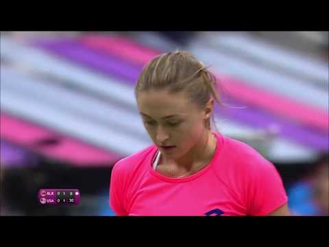 2017 Fed Cup Final. Aliaksandra Sasnovich (Belarus) - Sloan Stephens (The USA)