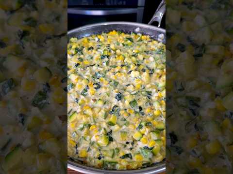 My Husband's favorite Calabacitas con Crema Fast and Easy #shorts