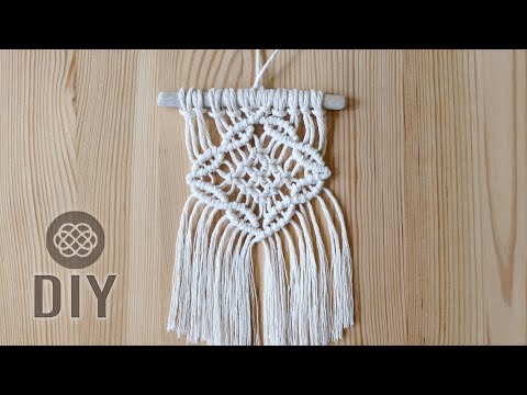 DIY Macrame Wall Hanging Leaves with Flower