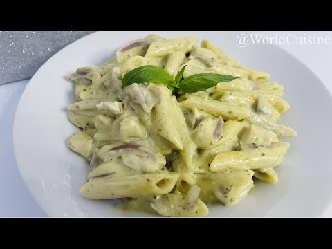 Pesto Chicken Pasta | Pollo Pesto Pasta Recipe by World Cuisine