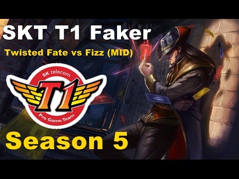 SKT T1 Faker  Twisted Fate vs Fizz (MID) - Ranked Challenger Korea