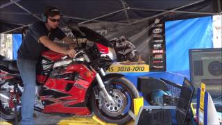 preview picture of video 'Suzuki GSX-R 1100 do Veludo no Dinamometro do Moto Fest'