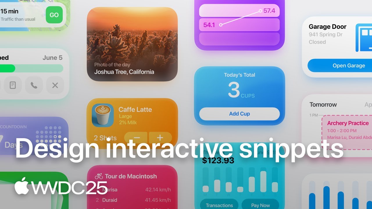WWDC25: Design interactive snippets | Apple