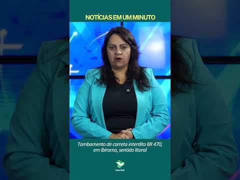 Ibirama: Tombamento de carreta com placas de Lages causa lentidão e filas na BR-470