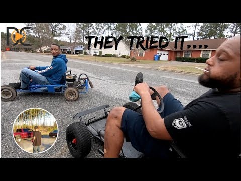 GO KART BATTLE AND A CHALLENGER R/T SHAKER NISSAN MAXIMA AND A DENALI DRAG RACE!!!!