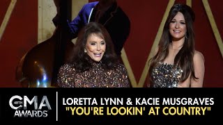 Loretta Lynn &amp; Kacey Musgraves | You&#39;re Lookin&#39; At Country (2014 CMA Awards)