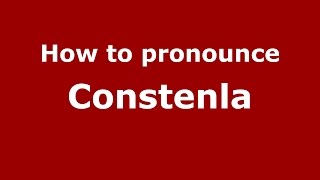 How to pronounce Constenla