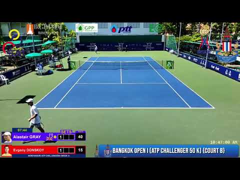Alastair GRAY (GBR) [1] vs. Evgeny DONSKOY ATP CHALLENGER : BANGKOK OPEN I - WEEK 1 - MS MD R2