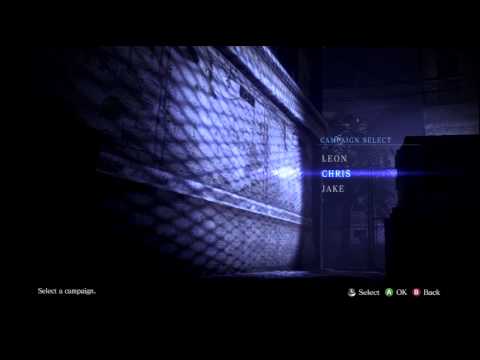 Resident Evil 6 Demo- Main Menu (Options & Animations)