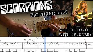 Scorpions - Pictured Life all guitar solos lesson (with tablatures and backing tracks)