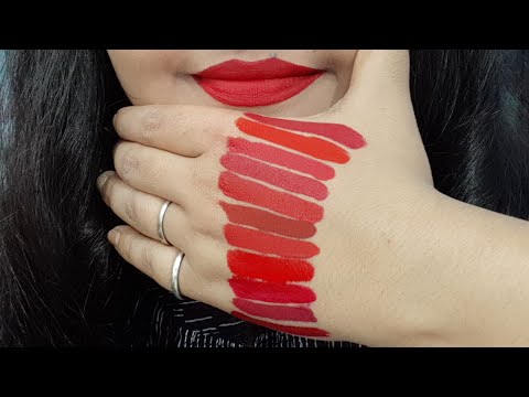 My top 10 Bridal red liquid lipstick for indian brides for festivals & wedding | karwachauth special Video