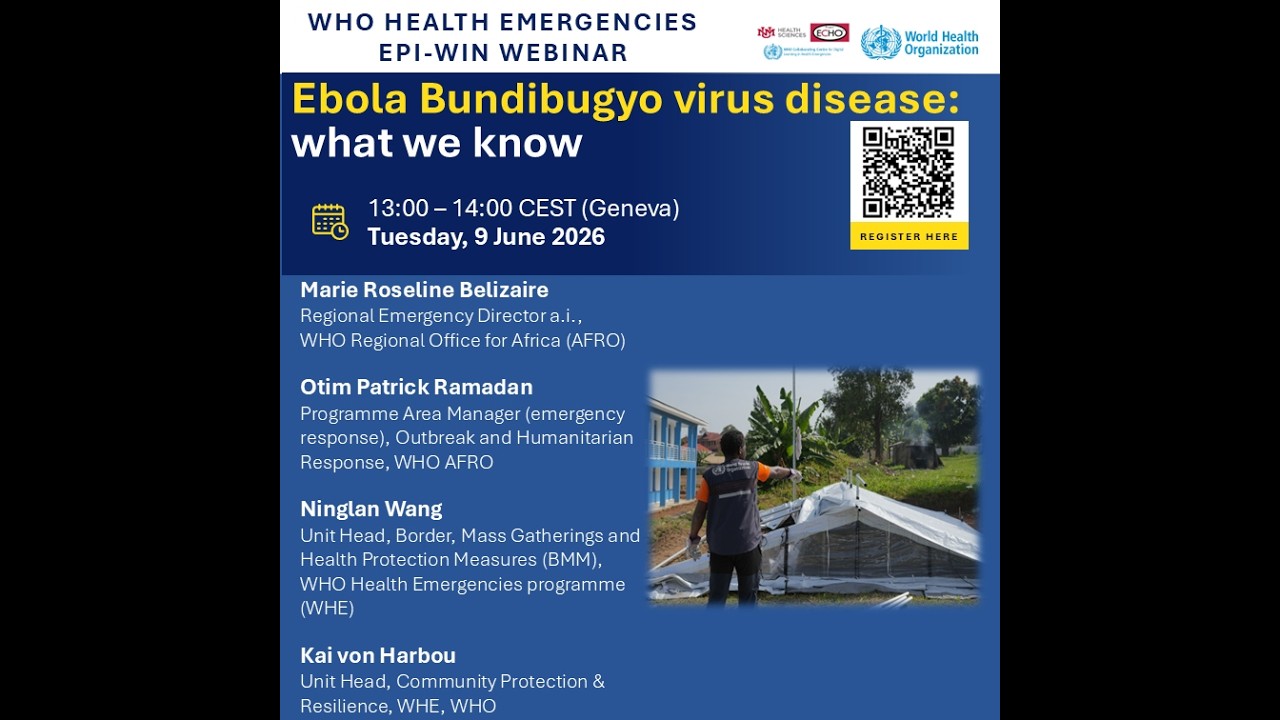 WHO EPI WIN: Maladie à virus Ebola Bundibugyo : ce que nous savons