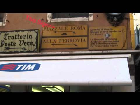 Strange Signs at Venice, Italy:  Do You Go Left or Right?