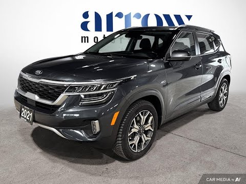 2021 Kia Seltos in Gray for sale at Arrow Motors in Aylmer, ON