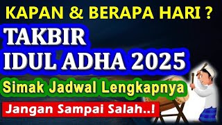 Jadwal Takbir Idul Adha 2025 - Ust. Mahmud Asy-Syafrowi