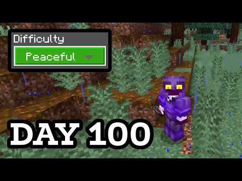 100 DAYS OF PEACEFUL MINECRAFT?! SHOCKING RESULTS