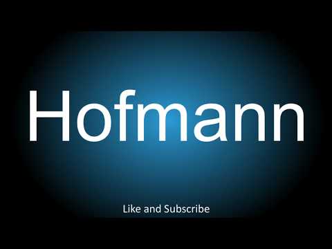 How to correctly pronounce - Hofmann.