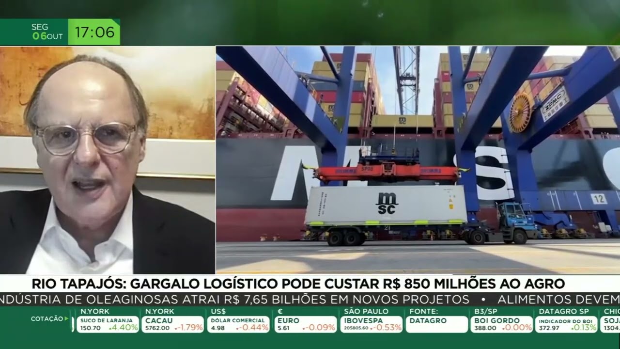 Rio Tapajós: gargalo logístico pode custar R$ 850 milhões ao agro