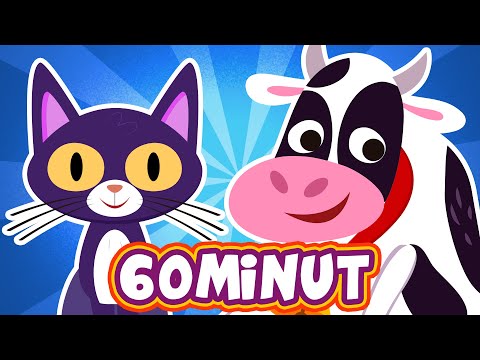 MIX - KOTEK I KRÓWKA - GODZINA PIOSENEK DLA DZIECI - ŚPIEWAJĄCE BRZDĄCE 🍎☀️🐶