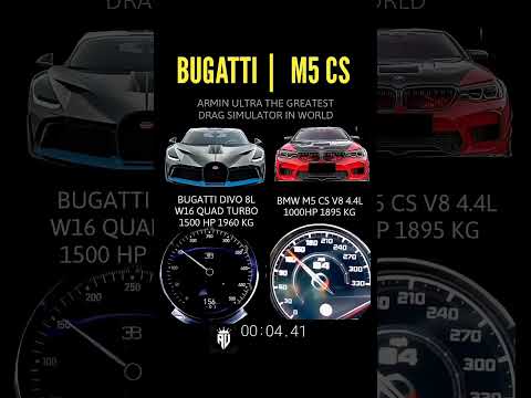 1500 HP Bugatti Divo vs 1000 HP BMW M5 CS #bugatti  #bmw