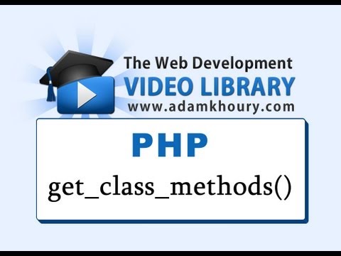 PHP Tutorial get class methods Function Object Oriented Programming OOP