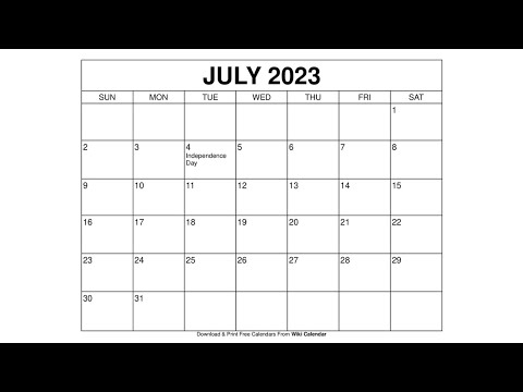 Free Printable July 2023 Calendar Templates With Holidays - Wiki Calendar